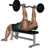 French Press - Flat Bench EZ Bar Reverse